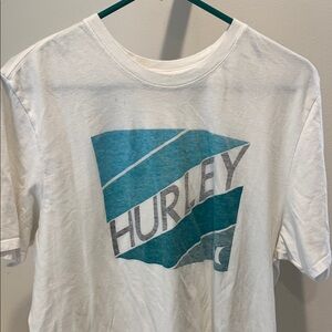 Hurley White Tee with Blue Graphic